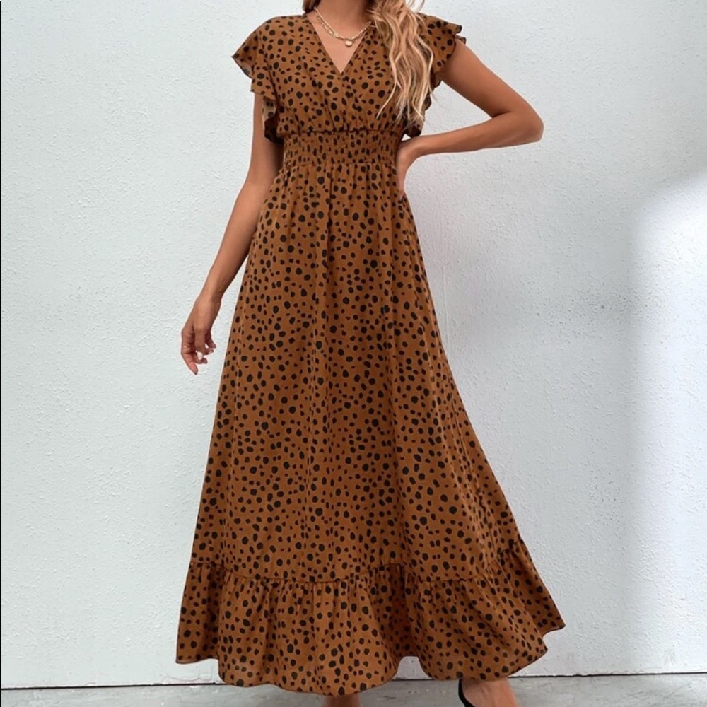 Boho  all print maxi dress